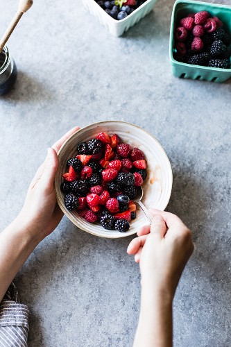 Summer berries in a bowl