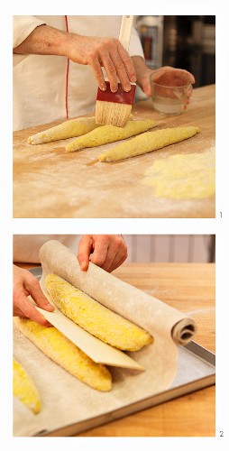 Lupine baguette being made