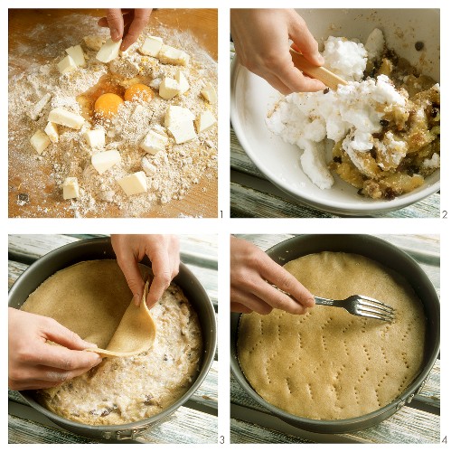 Making double-crust apple pie