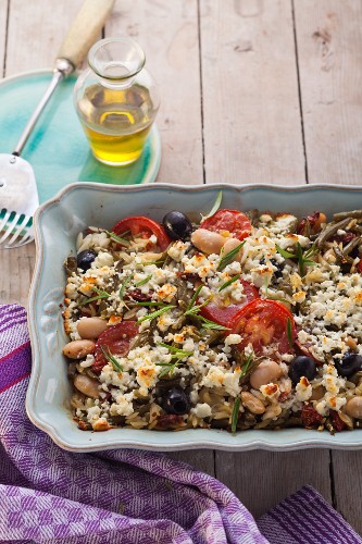 Greek vegetable bake with feta