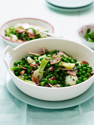 Braised Peas with Spring and Bacon
