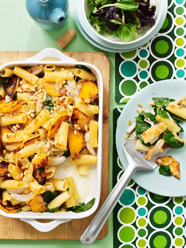 Chicken and Pumpkin Pasta Bake