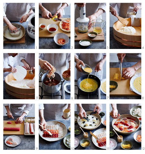How to prepare chirashi sushia