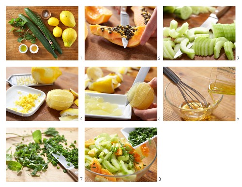 How to prepare papaya & cucumber salad
