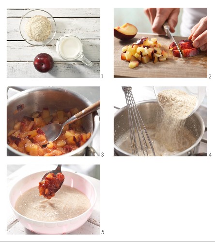 How to prepare plum semolina pudding