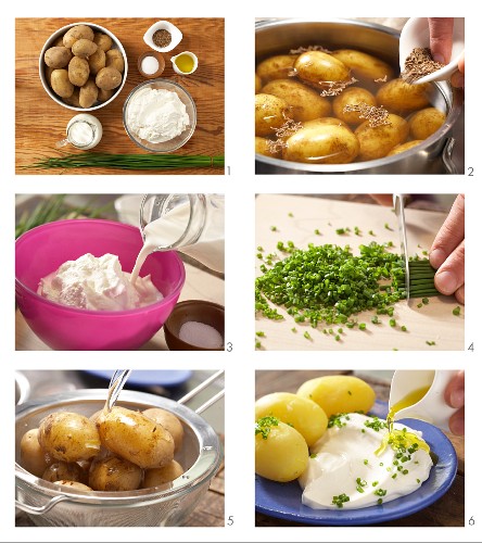 How to prepare new potatoes with quark