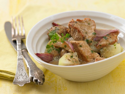 Kalbsragout mit Kohlrabi und Kerbel