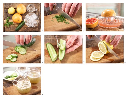 How to prepare citrus and cucumber punch
