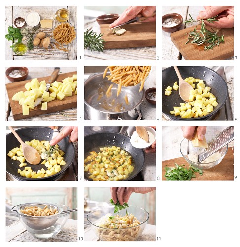 How to prepare pasta with potatoes
