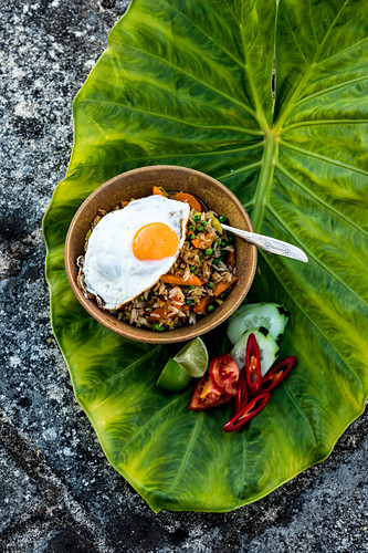 Nasi goreng with a fried egg