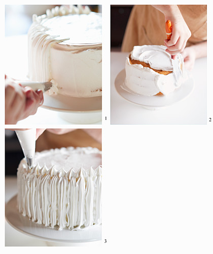 Baking lemon meringue cake