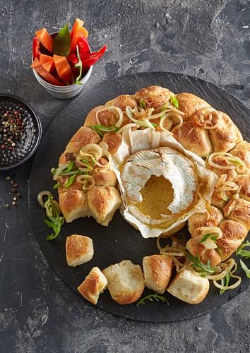 Gratinated cheese with bread buns