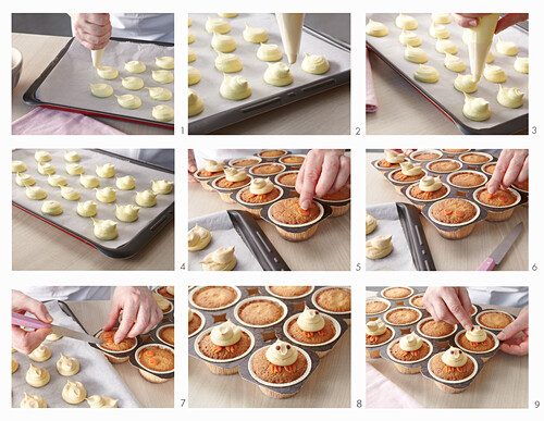 Muffins with chicks - step by step