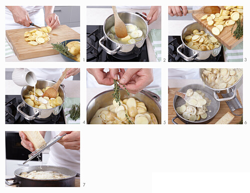 Kartoffelgratin zubereiten
