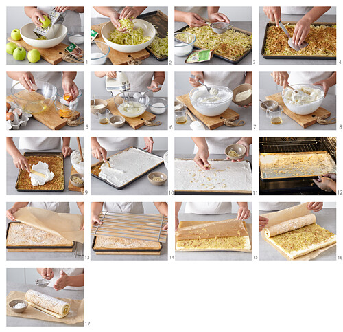 Apple roll - step by step