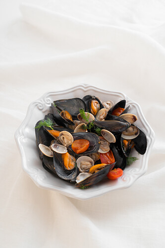 Sautéed mussels and clams