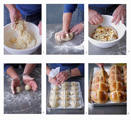 Hot cross buns - step by step