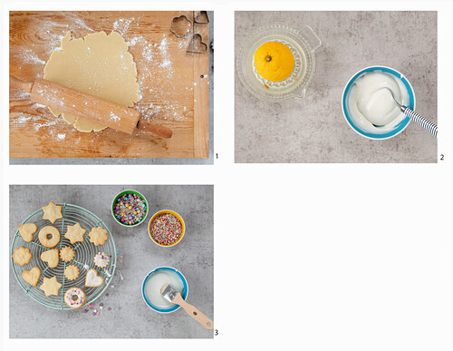 Making butter biscuits with different toppings