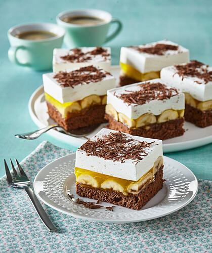 Banana and chocolate slices