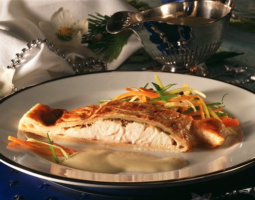 Nile perch in puff pastry