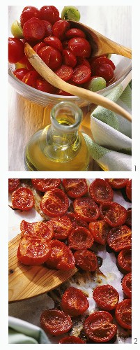 Roasting cherry tomatoes