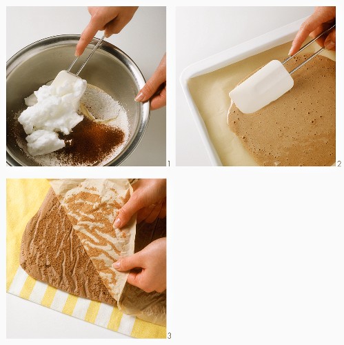 Making chocolate mascarpone slices