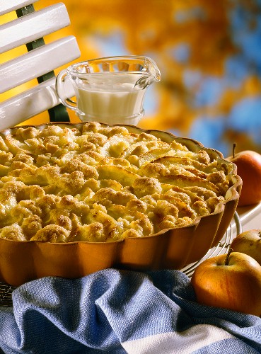 Apple and Cheese Bake with Vanilla Sauce