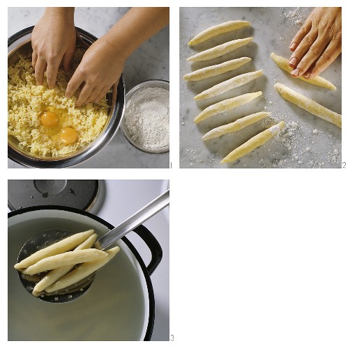 Making potato noodles