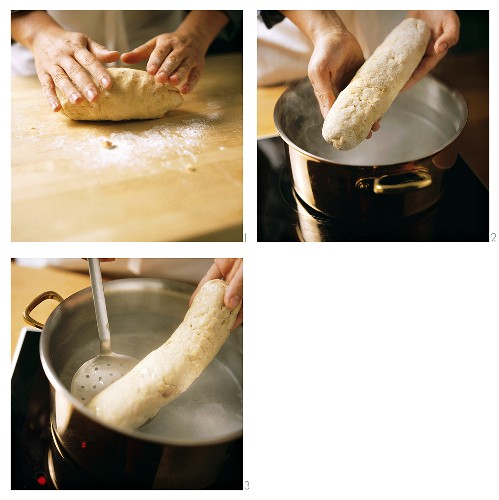 Making Bohemian dumplings