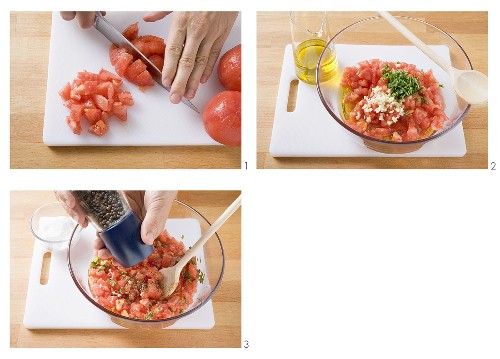 Tomaten-Tatar zubereiten