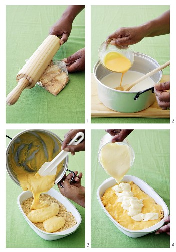 Making vanilla slices