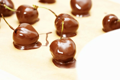 Chocolate-coated cherries