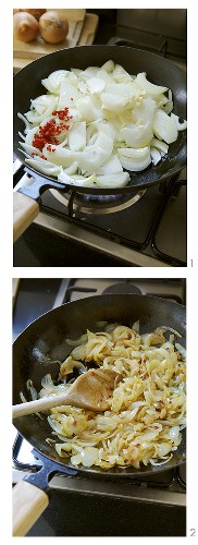 Making onion relish