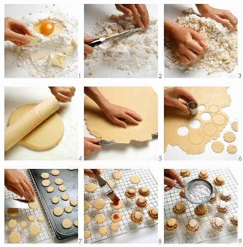 Baking German terrace biscuits (Terrassen)