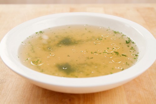 Chicken soup with herbs