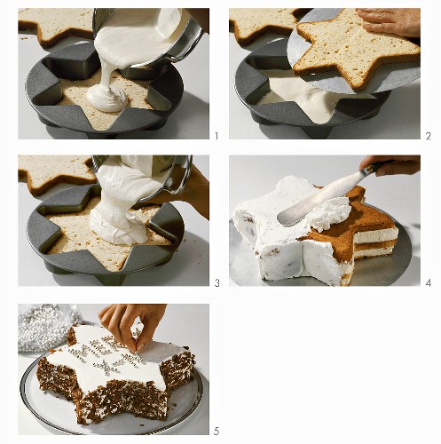Yeast dough in star-shaped baking tin – License Images – 277833