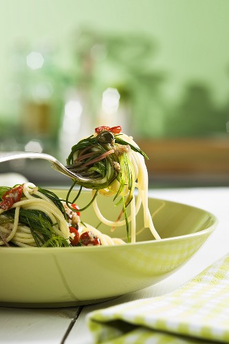 Spaghetti agretti (Nudeln mit Mönchsbart Italien)