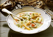 Serving of Fish Chowder