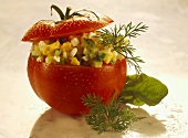 Tomato with Rye and Vegetable Filling
