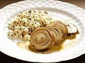Wild Boar Roulades with Wild Rice