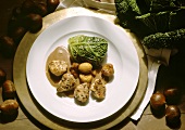 Rabbits with Savoy Cabbage and Chestnuts