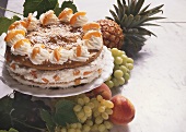 Sumptuous cream Flockentorte (layered choux pastry cake)