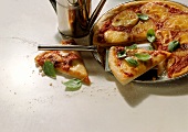 Pizza Margherita (pizza with mozzarella and basil), Italy
