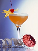 A Champagne Cocktail with Decorations