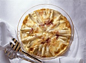 Baked Asparagus with Cheese and Ham