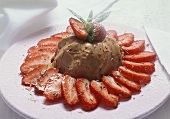 Mousse au Chocolat with Strawberries