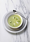 Avocado Soup with Goat Cream Cheese