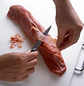 Trimming a piece of fillet