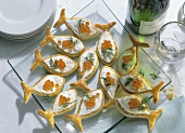 Puff Pastry Fish with Caviar Mousse