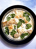 Fish Gratin with Spinach